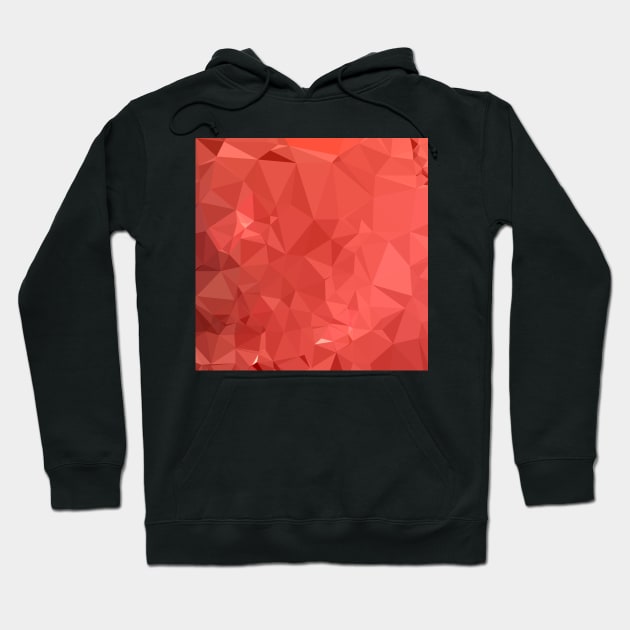 American Rose Red Abstract Low Polygon Background Hoodie by retrovectors